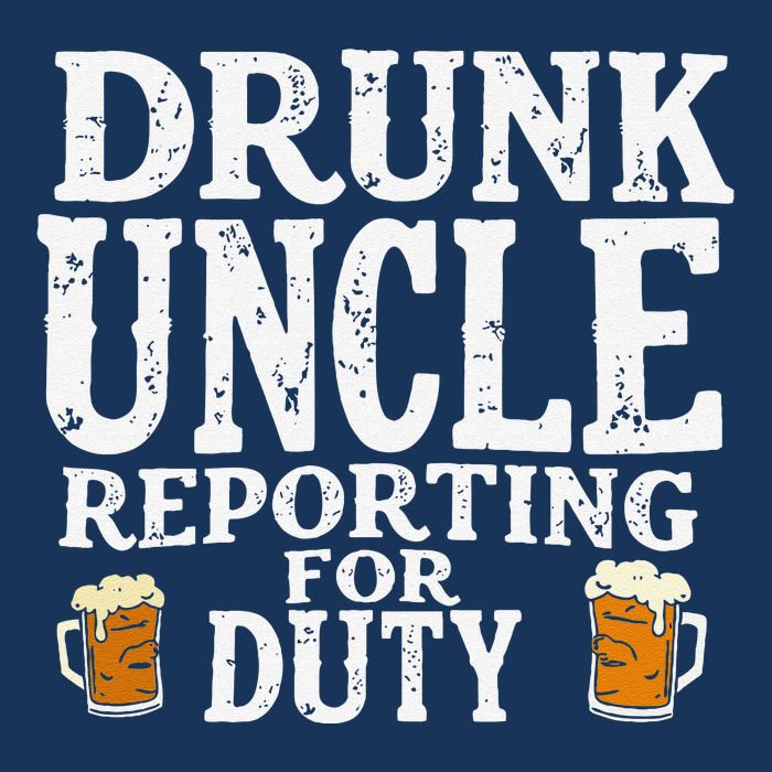 Drunk Uncle Reporting For Duty Infant Baby Jersey Bodysuit