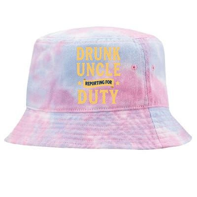 Drunk Uncle Reporting For Duty (9) Tie-Dyed Bucket Hat