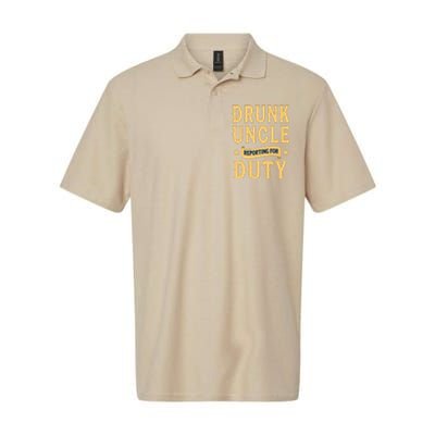 Drunk Uncle Reporting For Duty (9) Softstyle Adult Sport Polo