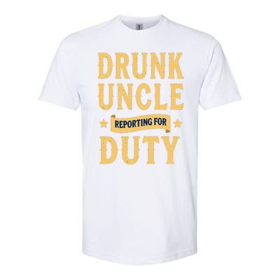 Drunk Uncle Reporting For Duty (9) Softstyle CVC T-Shirt