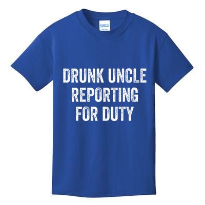 Drunk Uncle Reporting For Duty Kids T-Shirt