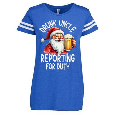 Drunk Uncle Reporting For Duty Xmas Christmas Uncle Enza Ladies Jersey Football T-Shirt