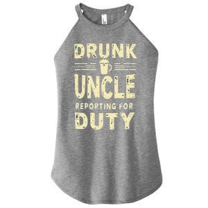 Drunk Uncle Reporting For Duty (13) Women's Perfect Tri Rocker Tank