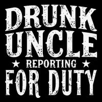 Drunk Uncle Reporting For Duty Drunk Uncle Funny Drinking 16 in Basic Backpack