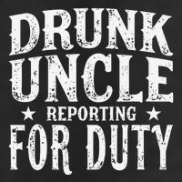 Drunk Uncle Reporting For Duty Drunk Uncle Funny Drinking Microfiber Hand Towel