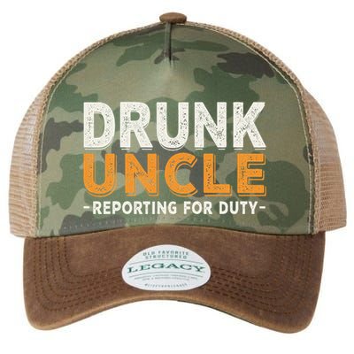 Drunk Uncle Reporting For Duty Legacy Tie Dye Trucker Hat