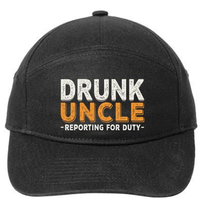 Drunk Uncle Reporting For Duty 7-Panel Snapback Hat