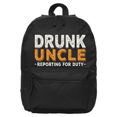 Drunk Uncle Reporting For Duty 16 in Basic Backpack