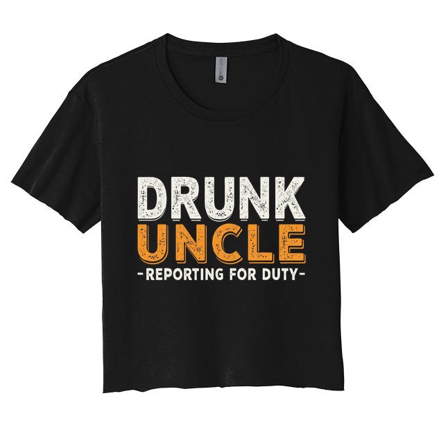 Drunk Uncle Reporting For Duty Crop Top