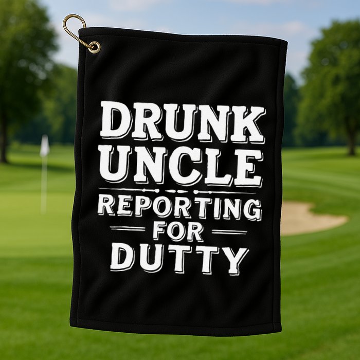 Drunk Uncle Reporting For Duty Golf Towel