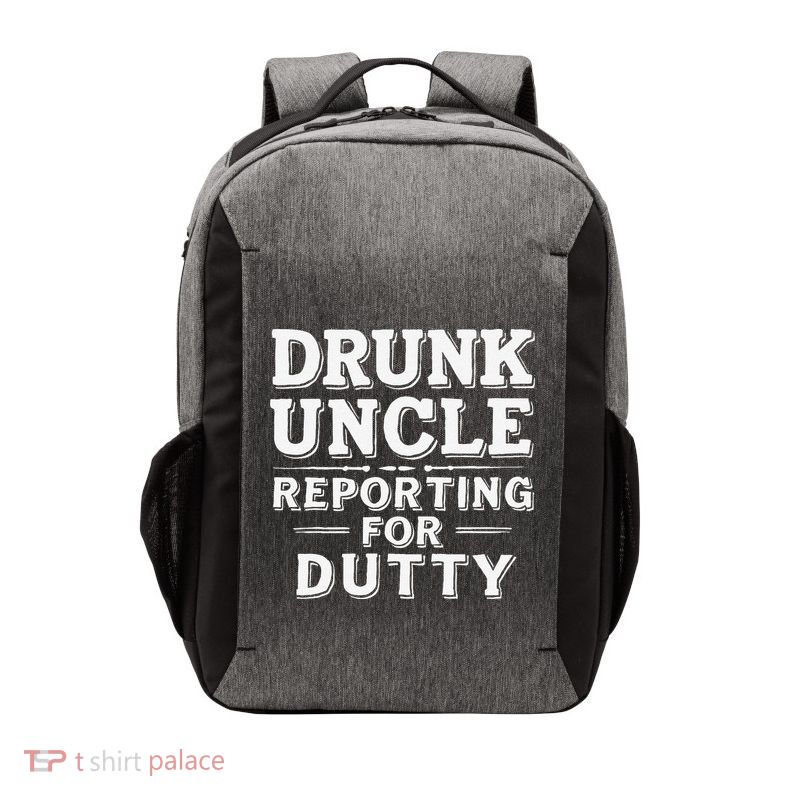 Drunk Uncle Reporting For Duty Vector Backpack