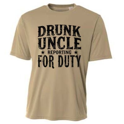 Drunk Uncle Reporting For Duty Cooling Performance Crew T-Shirt