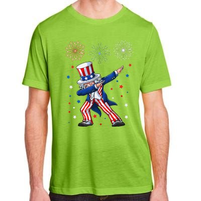 Dabbing Uncle Sam Fireworks 4th Of July Funny Adult ChromaSoft Performance T-Shirt