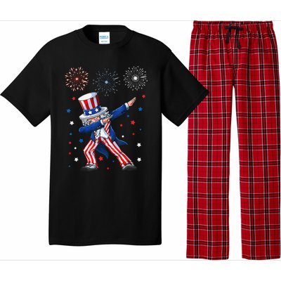 Dabbing Uncle Sam Fireworks 4th Of July Funny Pajama Set