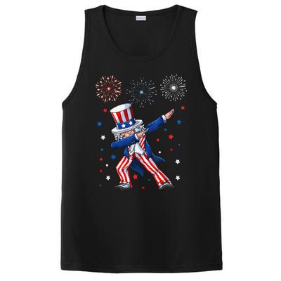 Dabbing Uncle Sam Fireworks 4th Of July Funny PosiCharge Competitor Tank