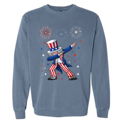 Dabbing Uncle Sam Fireworks 4th Of July Funny Garment-Dyed Sweatshirt