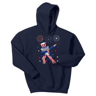 Dabbing Uncle Sam Fireworks 4th Of July Funny Kids Hoodie