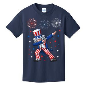 Dabbing Uncle Sam Fireworks 4th Of July Funny Kids T-Shirt