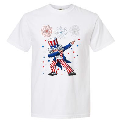 Dabbing Uncle Sam Fireworks 4th Of July Funny Garment-Dyed Heavyweight T-Shirt