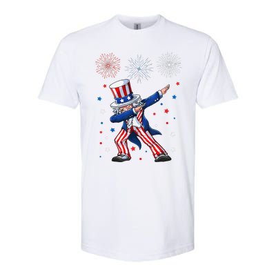 Dabbing Uncle Sam Fireworks 4th Of July Funny Softstyle CVC T-Shirt