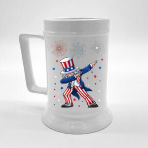 Dabbing Uncle Sam Fireworks 4th Of July Funny Beer Stein