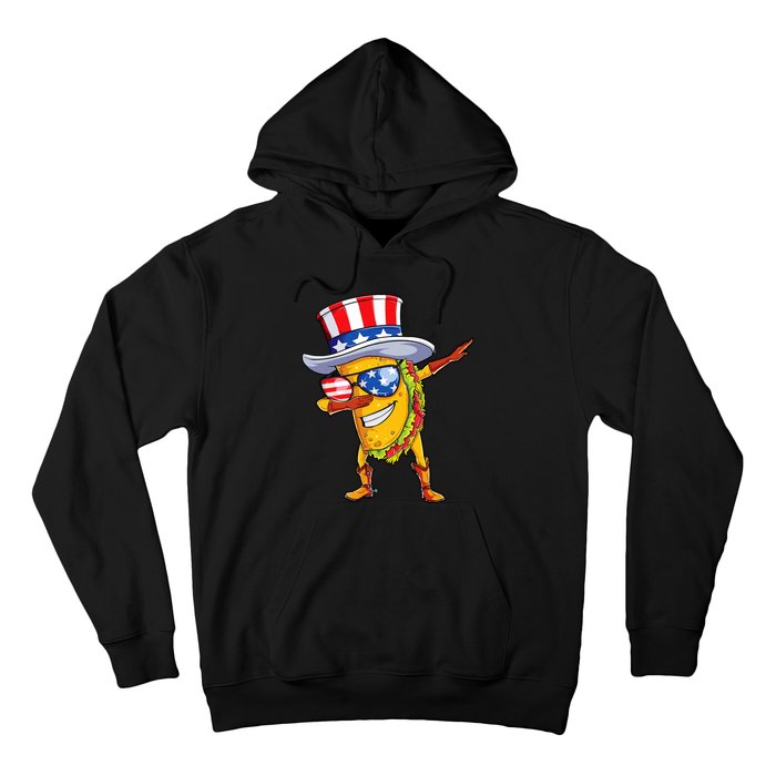 Dabbing Uncle Sam Taco 4th Of July Hoodie