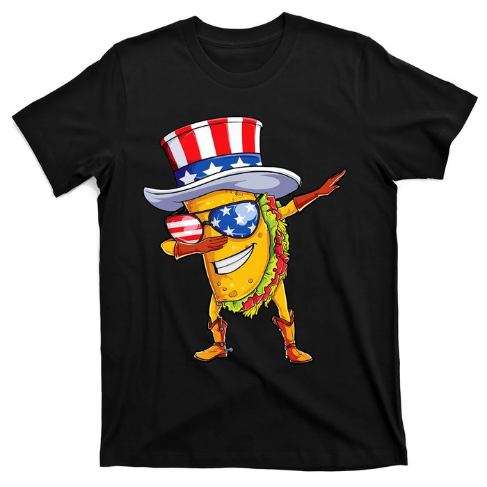 Dabbing Uncle Sam Taco 4th Of July T-Shirt