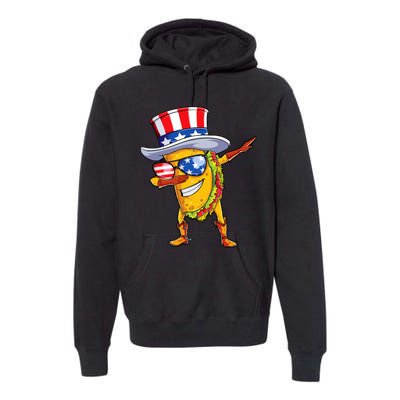 Dabbing Uncle Sam Taco 4th Of July Premium Hoodie