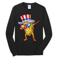 Dabbing Uncle Sam Taco 4th Of July Tall Long Sleeve T-Shirt