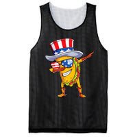 Dabbing Uncle Sam Taco 4th Of July Mesh Reversible Basketball Jersey Tank