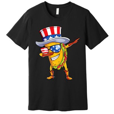 Dabbing Uncle Sam Taco 4th Of July Premium T-Shirt