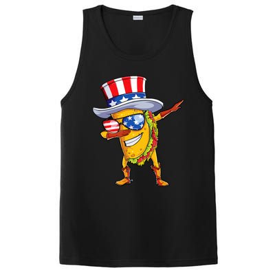 Dabbing Uncle Sam Taco 4th Of July PosiCharge Competitor Tank