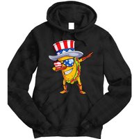 Dabbing Uncle Sam Taco 4th Of July Tie Dye Hoodie