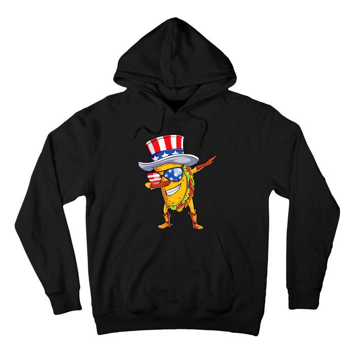 Dabbing Uncle Sam Taco 4th Of July Tall Hoodie