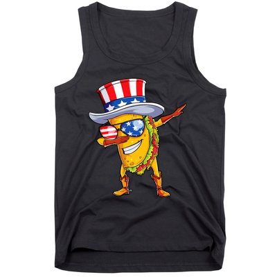 Dabbing Uncle Sam Taco 4th Of July Tank Top