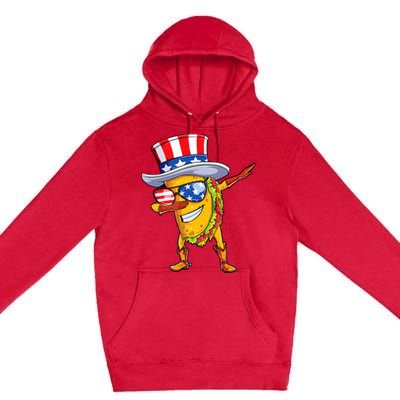 Dabbing Uncle Sam Taco 4th Of July Premium Pullover Hoodie