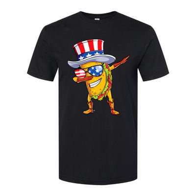 Dabbing Uncle Sam Taco 4th Of July Softstyle CVC T-Shirt