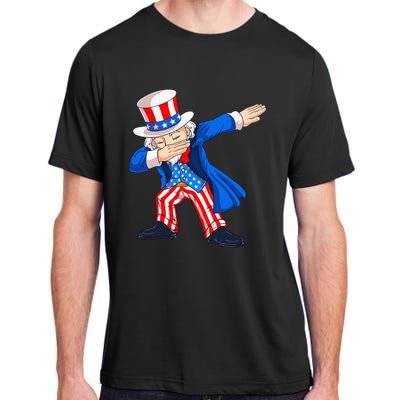 Dabbing Uncle Sam 4th of July Funny Dab Dance Adult ChromaSoft Performance T-Shirt