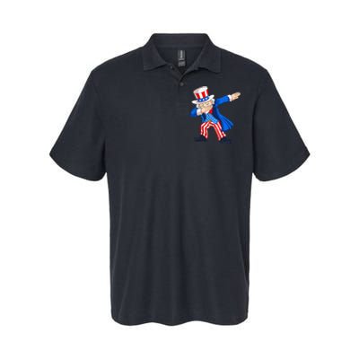 Dabbing Uncle Sam 4th of July Funny Dab Dance Softstyle Adult Sport Polo