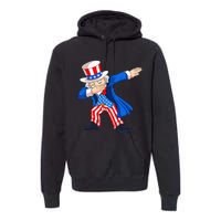 Dabbing Uncle Sam 4th of July Funny Dab Dance Premium Hoodie