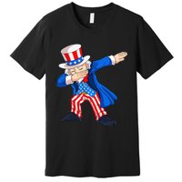 Dabbing Uncle Sam 4th of July Funny Dab Dance Premium T-Shirt