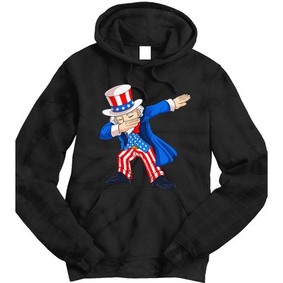 Dabbing Uncle Sam 4th of July Funny Dab Dance Tie Dye Hoodie