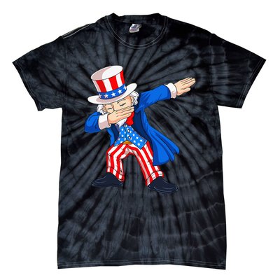 Dabbing Uncle Sam 4th of July Funny Dab Dance Tie-Dye T-Shirt