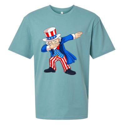 Dabbing Uncle Sam 4th of July Funny Dab Dance Sueded Cloud Jersey T-Shirt