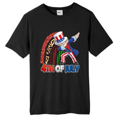 Dabbing Uncle Sam Rainbow 4th Of July Patriotic Gift Tall Fusion ChromaSoft Performance T-Shirt