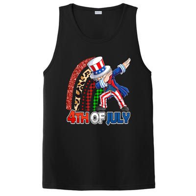 Dabbing Uncle Sam Rainbow 4th Of July Patriotic Gift PosiCharge Competitor Tank