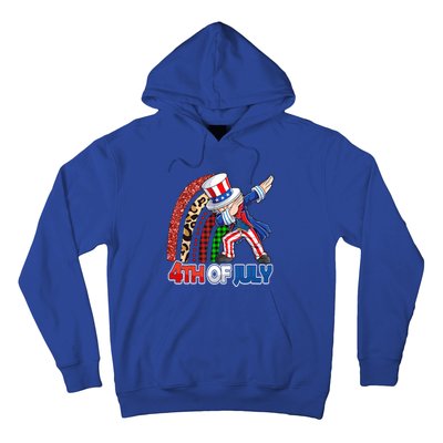 Dabbing Uncle Sam Rainbow 4th Of July Patriotic Gift Hoodie