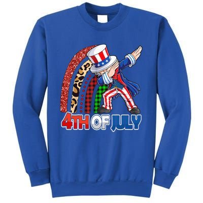 Dabbing Uncle Sam Rainbow 4th Of July Patriotic Gift Sweatshirt