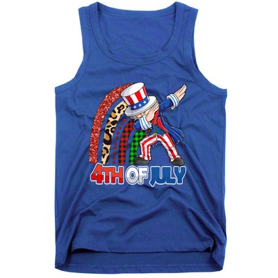 Dabbing Uncle Sam Rainbow 4th Of July Patriotic Gift Tank Top