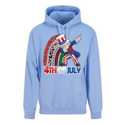 Dabbing Uncle Sam Rainbow 4th Of July Patriotic Gift Unisex Surf Hoodie